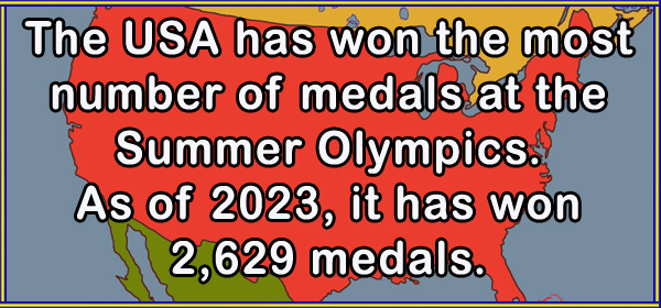 How many Olympic Medals has USA won as of 2023?